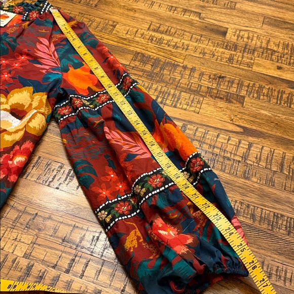 Anthropologie FARM Rio V-Neck Floral Blouse Woman's Small - Picture 13 of 14